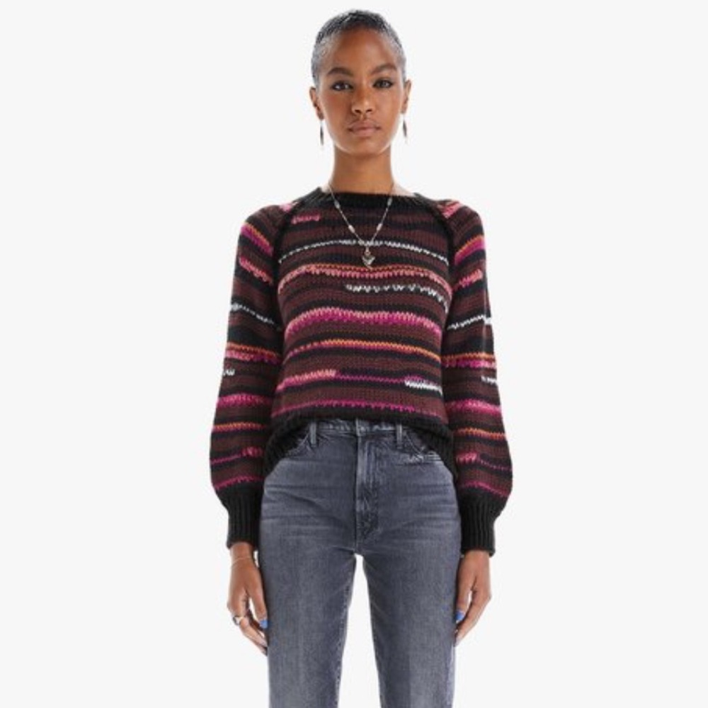 MOTHER Bell Sleeve Light Trails Sweater M